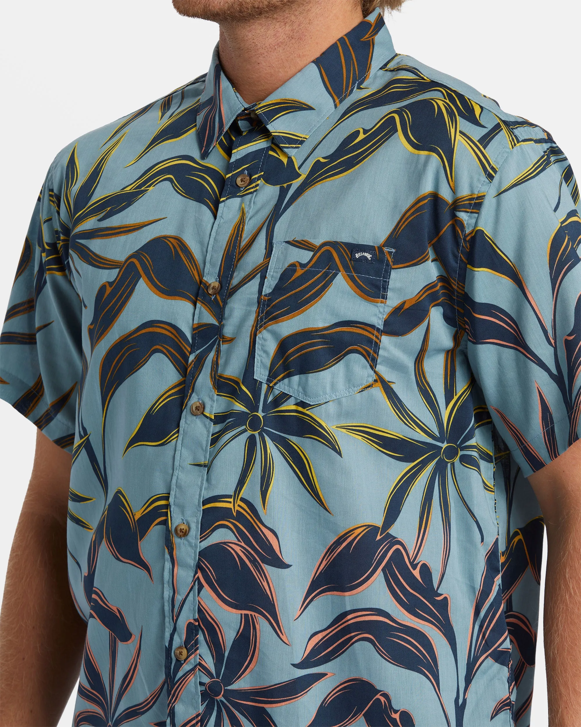 Sundays Short Sleeve Shirt - Washed Blue sold by Billabong product image thumbnail 4