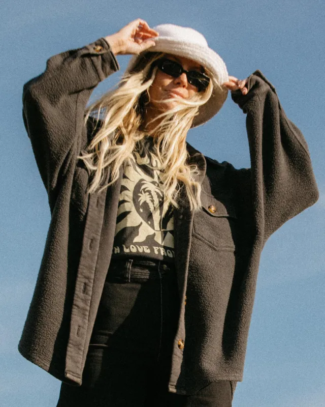 Anytime Shacket Oversized Button-Through Jacket - Off Black 1 sold by Billabong