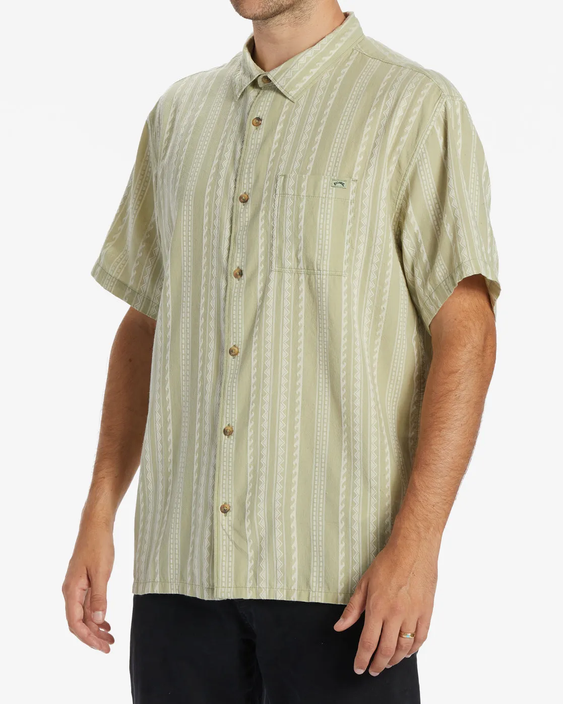 Sundays Jacquard Short Sleeve Shirt - Sage sold by Billabong product image thumbnail 2