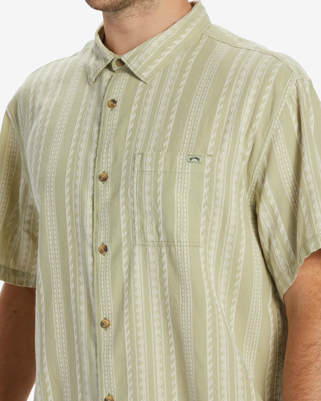 Sundays Jacquard Short Sleeve Shirt - Sage sold by Billabong product image thumbnail 4