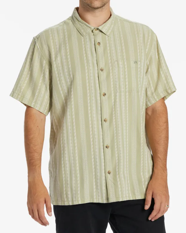 Sundays Jacquard Short Sleeve Shirt - Sage sold by Billabong