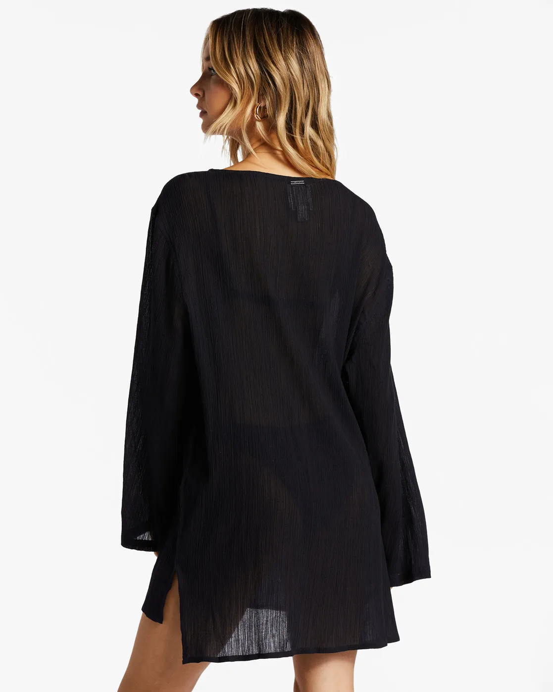Blue Skies Beach Cover-Up Dress - Black Pebble sold by Billabong product image thumbnail 3
