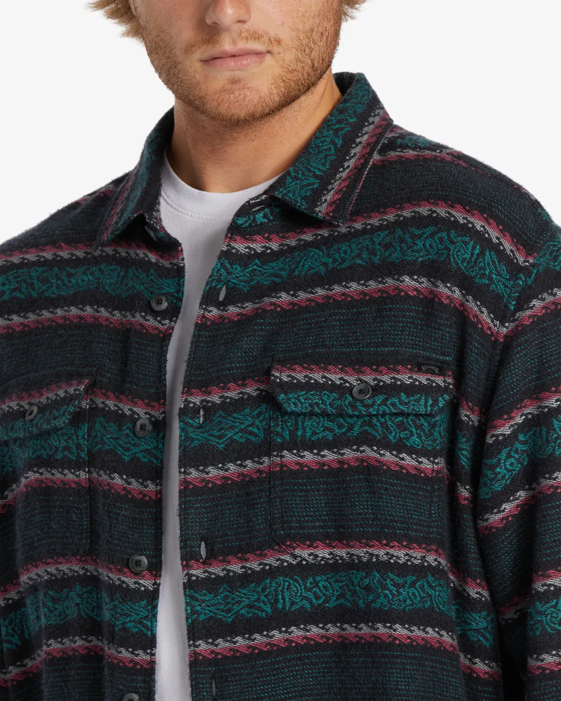 Offshore Jacquard Flannel Long Sleeve Shirt - Phantom sold by Billabong product image thumbnail 4