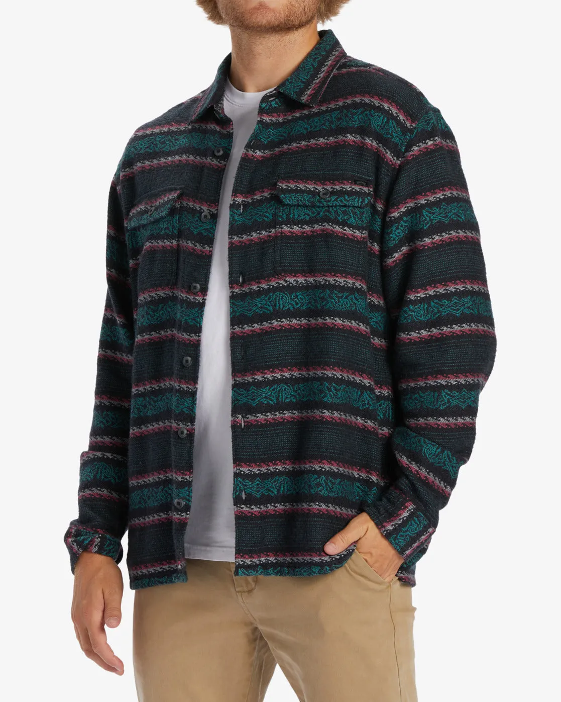 Offshore Jacquard Flannel Long Sleeve Shirt - Phantom sold by Billabong product image thumbnail 2