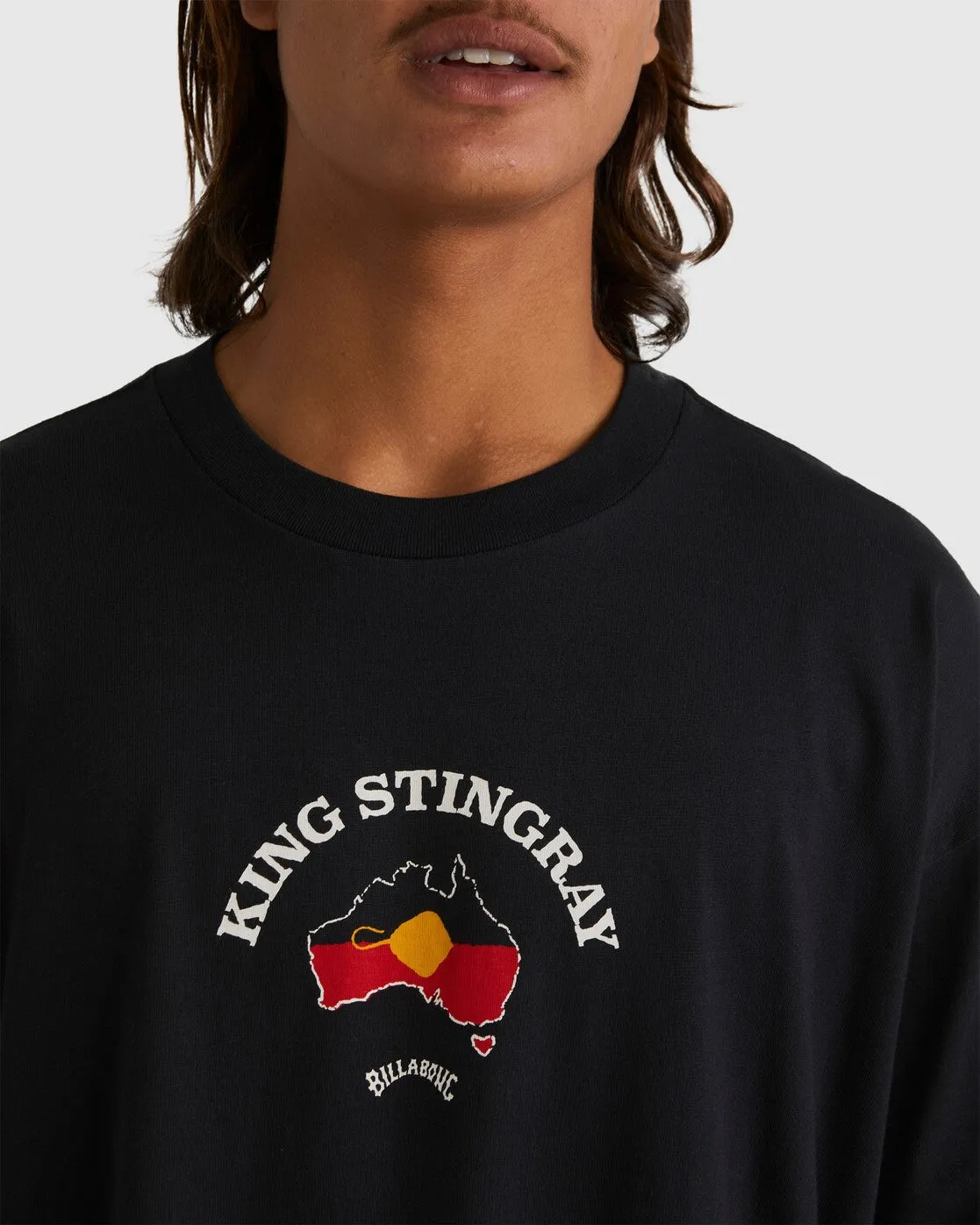 King Stringray Australia T-Shirt - Black sold by Billabong product image thumbnail 3