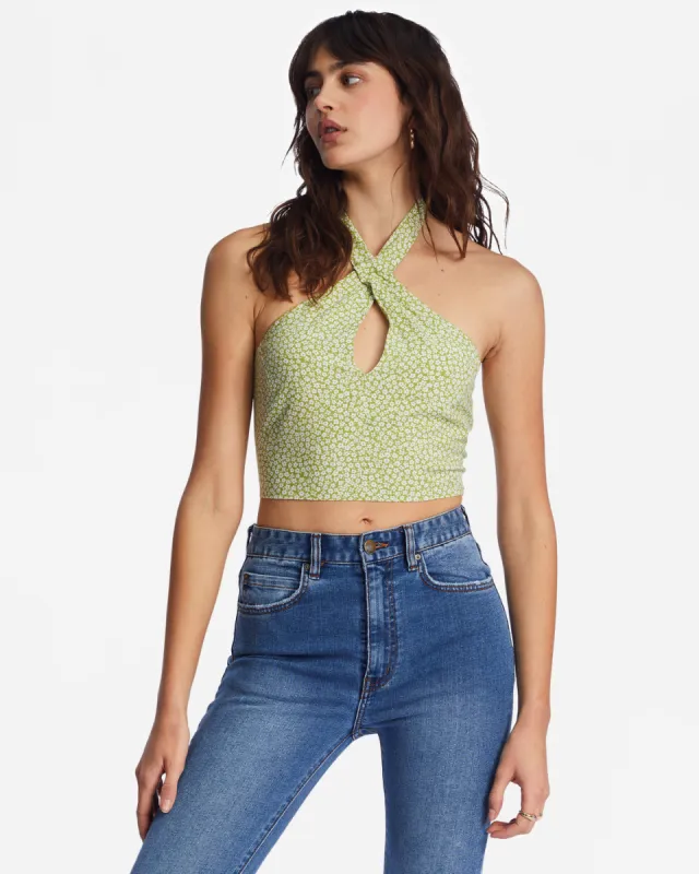 Retro Wave Crop Top - Moss Meadow sold by Billabong