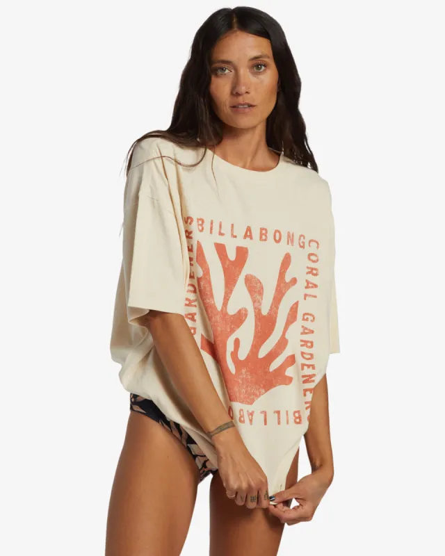 True Coral Gardener Top - White Cap sold by Billabong