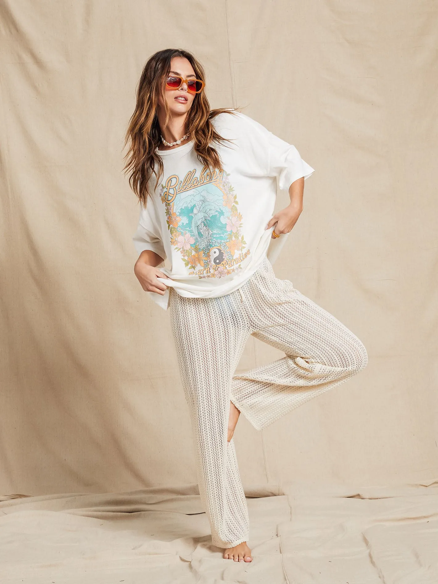 Return To Paradise T-Shirt - Salt Crystal sold by Billabong