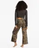 Free Fall Print Wide Leg Pants - Cosmic Khaki sold by Billabong