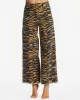 Free Fall Print Wide Leg Pants - Cosmic Khaki sold by Billabong