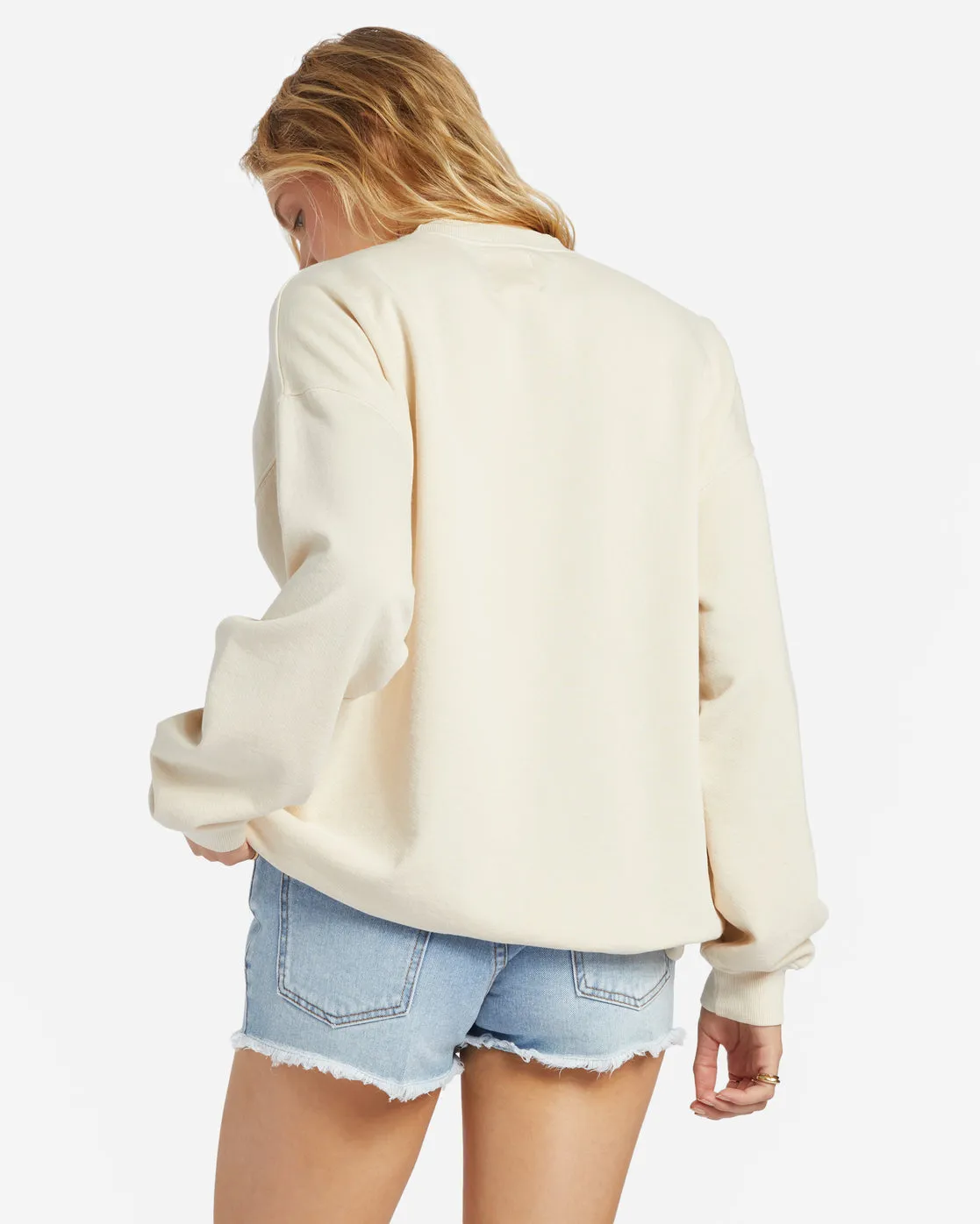 Ride In Oversized Crewneck Sweatshirt - Whitecap sold by Billabong product image thumbnail 3