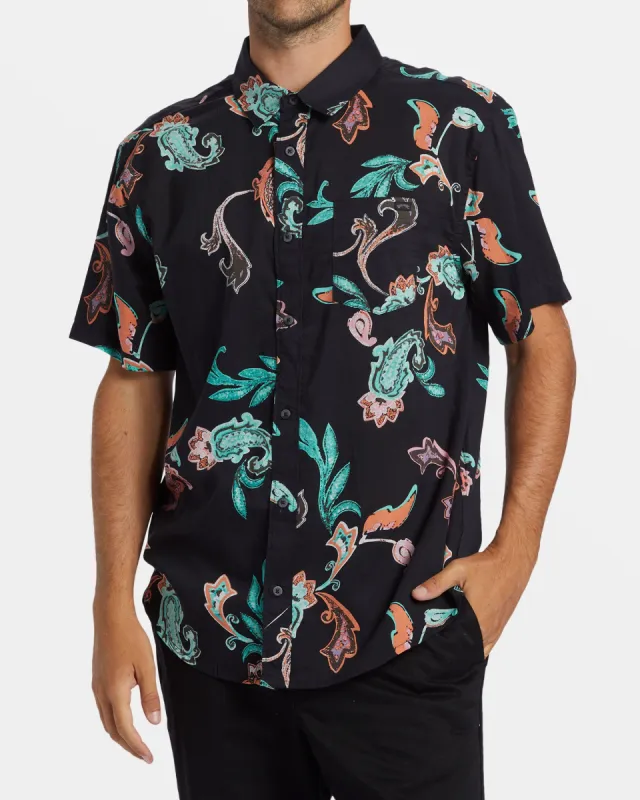 Sundays Short Sleeve Shirt - Black Multi sold by Billabong