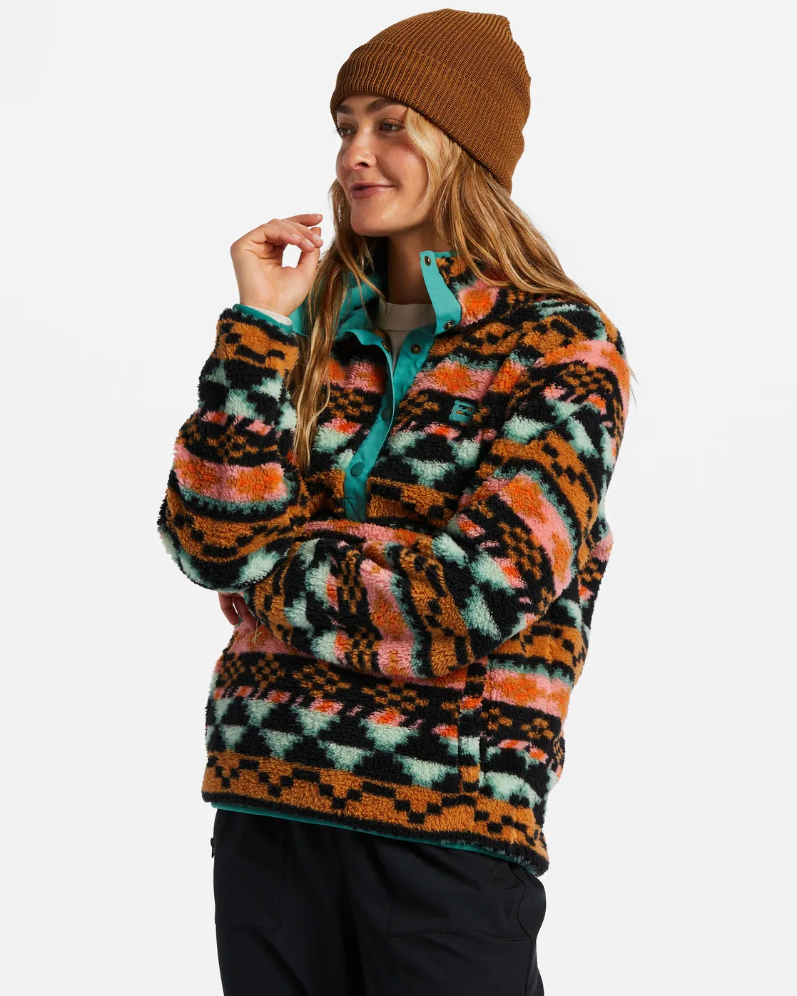 Switchback Mock Neck Fleece - Black Multi sold by Billabong product image thumbnail 3