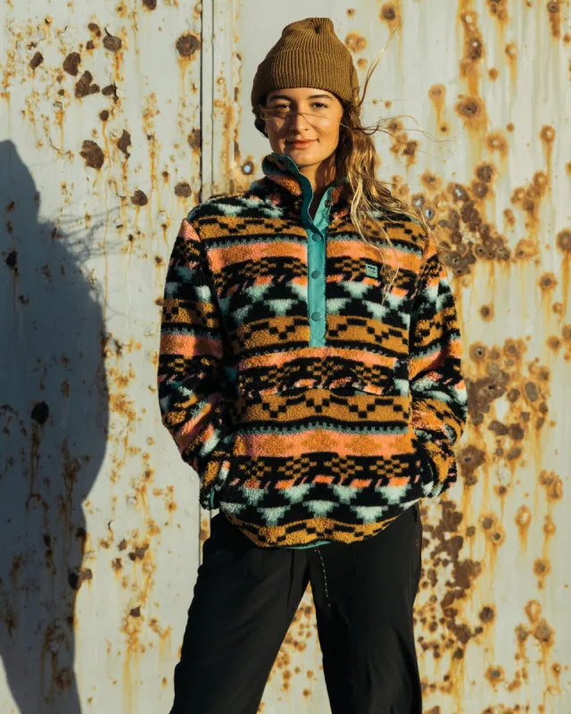 Switchback Mock Neck Fleece - Black Multi sold by Billabong