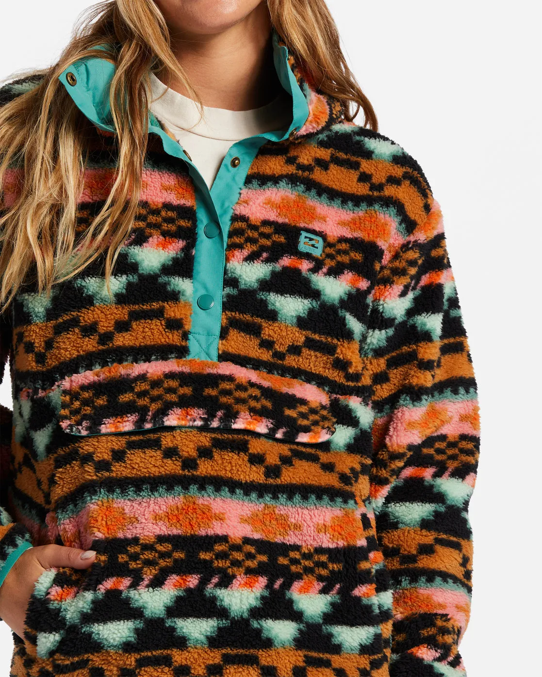 Switchback Mock Neck Fleece - Black Multi sold by Billabong product image thumbnail 5