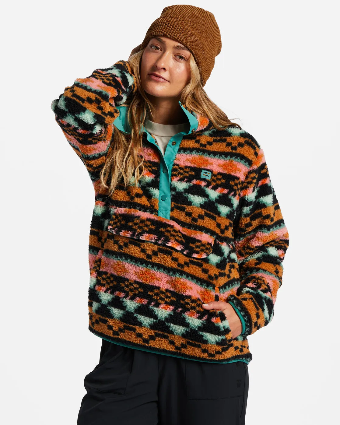 Switchback Mock Neck Fleece - Black Multi sold by Billabong product image thumbnail 2