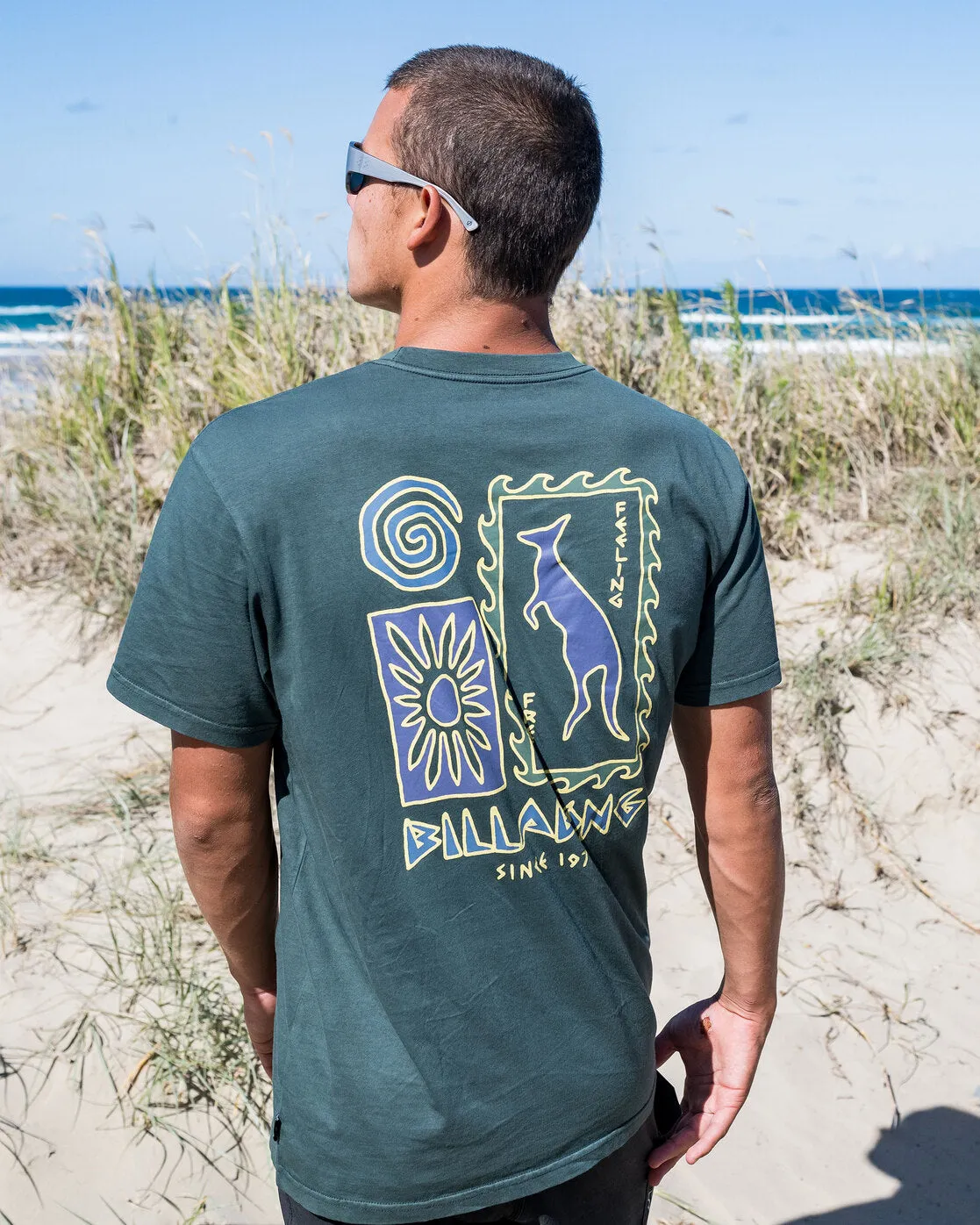 Austral Short Sleeve Wave Washed T-Shirt - Dark Forest sold by Billabong