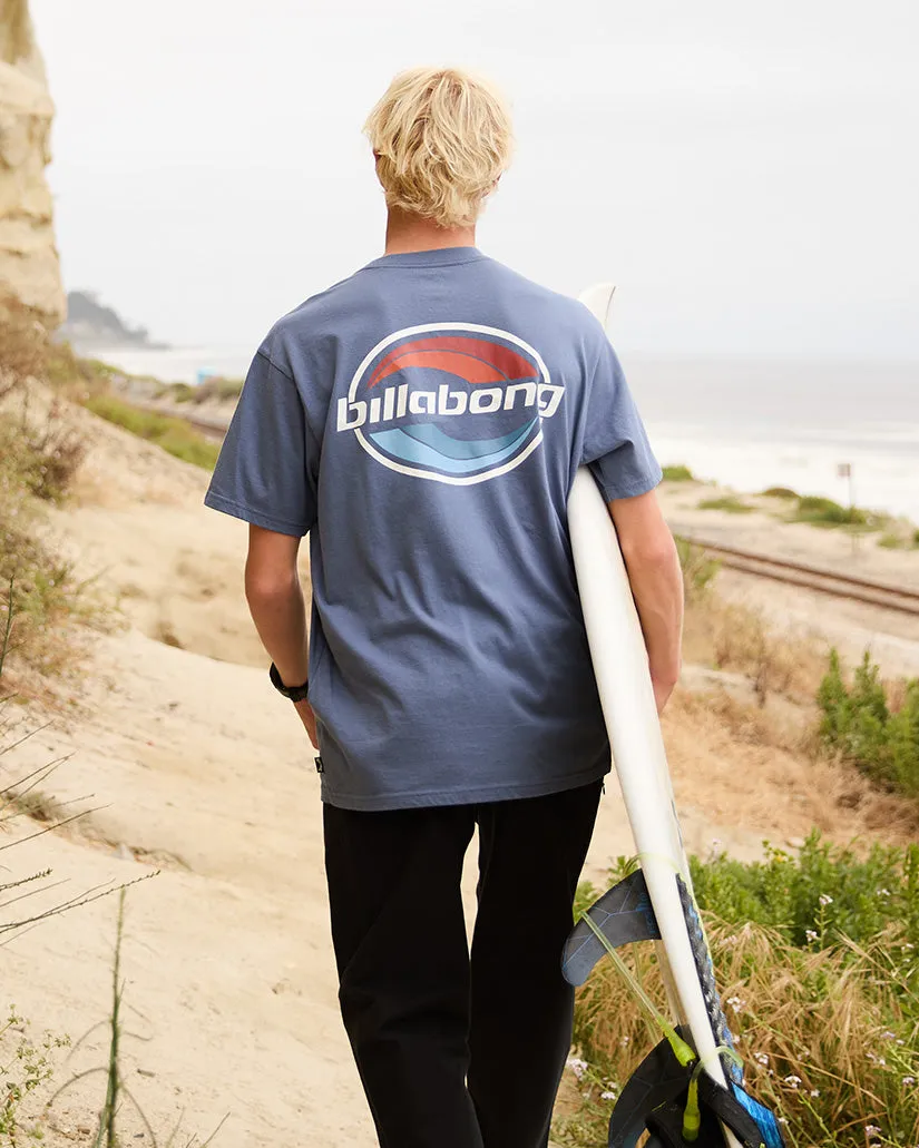 Walled T-Shirt - Slate Blue sold by Billabong