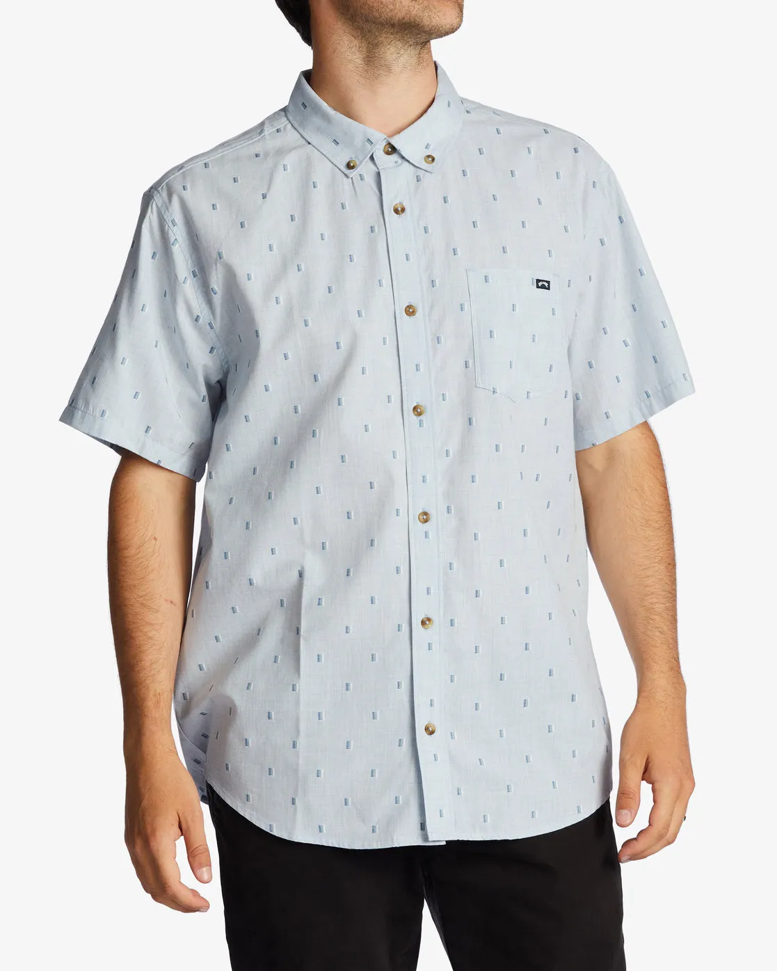 All Day Jacquard Short Sleeve Shirt - Blue Haze sold by Billabong
