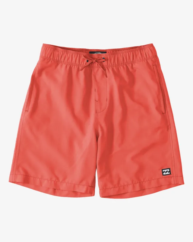 Boys All Day Layback Swim Trunks - Coral sold by Billabong