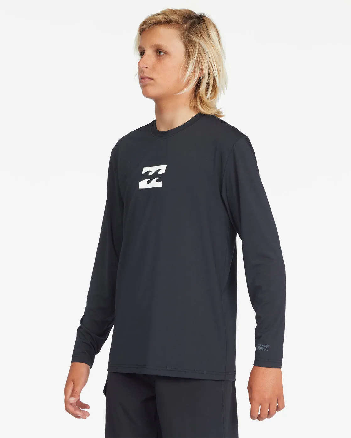 Boys All Day Wave Loose Fit Long Sleeve Surf Tee - Black sold by Billabong
