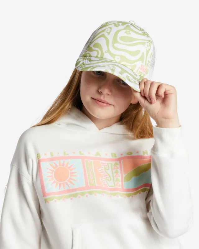 Girls Shenanigans Trucker Hat - Pea Pod sold by Billabong