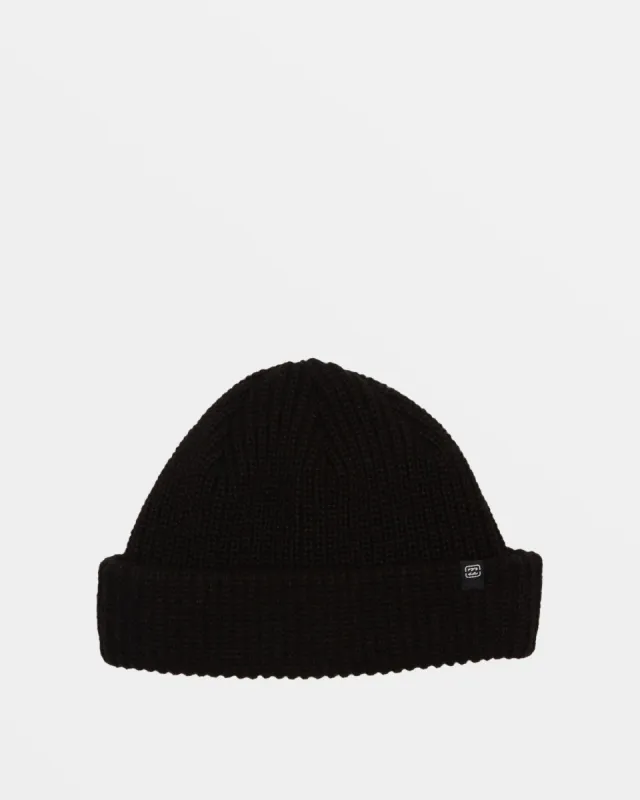Bracket Cuff Beanie - Black sold by Billabong