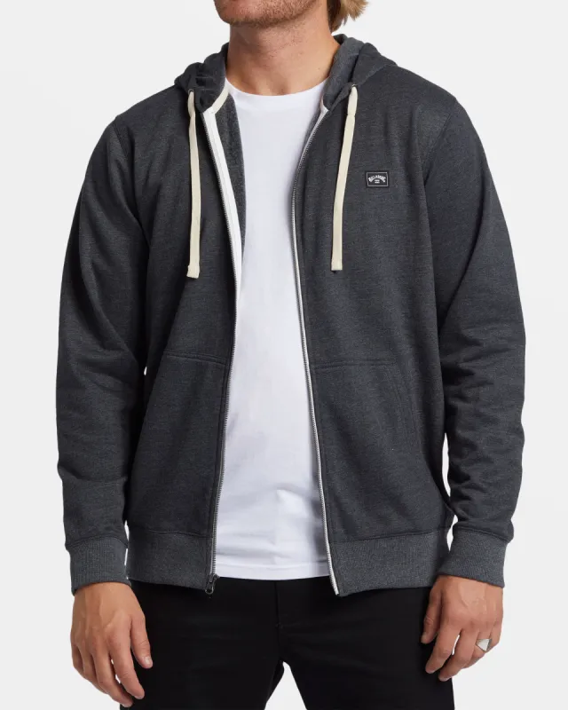 All Day Zip Hoodie - Black Heather sold by Billabong
