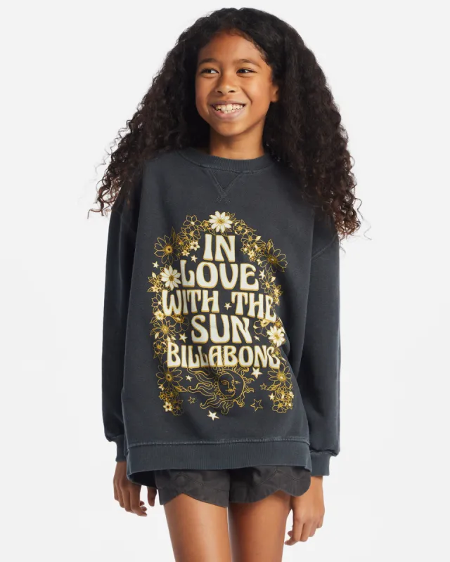 Girls Making Waves Crewneck Sweatshirt - Black Sands sold by Billabong