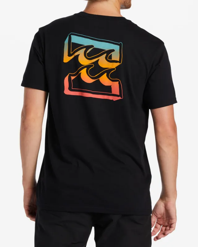 Crayon Wave T-Shirt - Black sold by Billabong