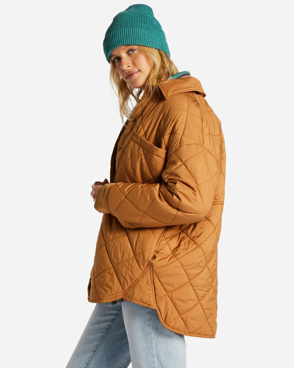 Transport Shacket Snap Front Overshirt - Caramel sold by Billabong product image thumbnail 3