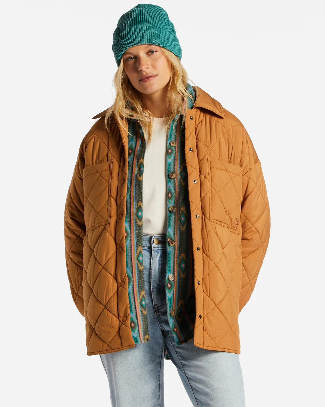 Transport Shacket Snap Front Overshirt - Caramel sold by Billabong product image thumbnail 2