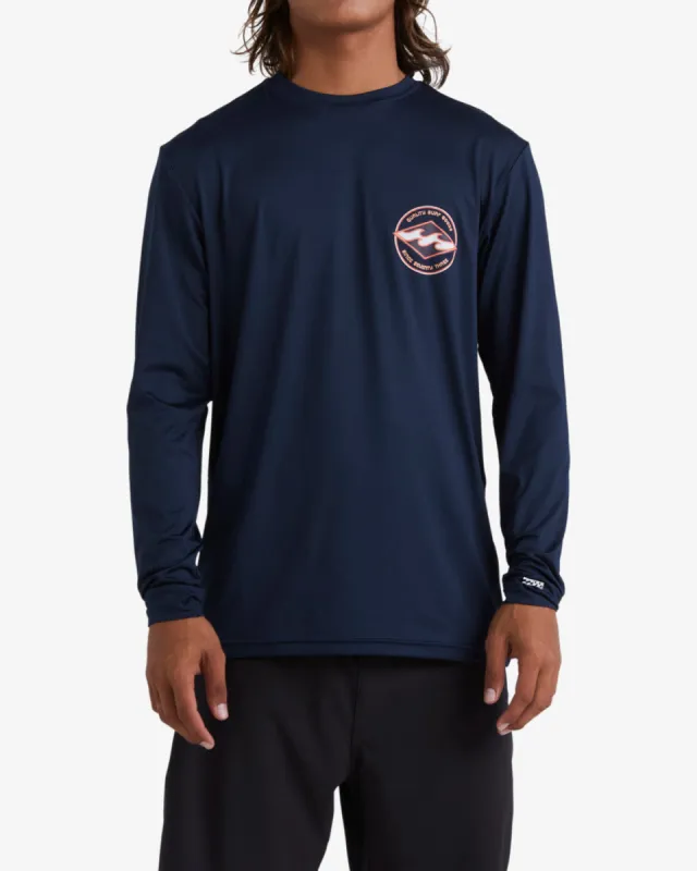 Rotor Diamond Loose Fit Long Sleeve Surf Tee - Navy sold by Billabong
