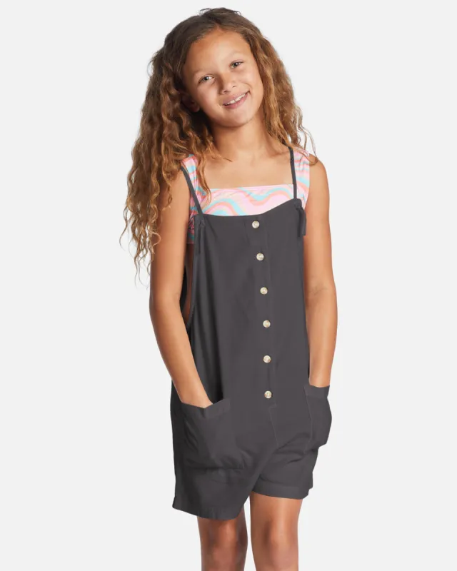 Girls Wave Watch Romper - Off Black made by Billabong
