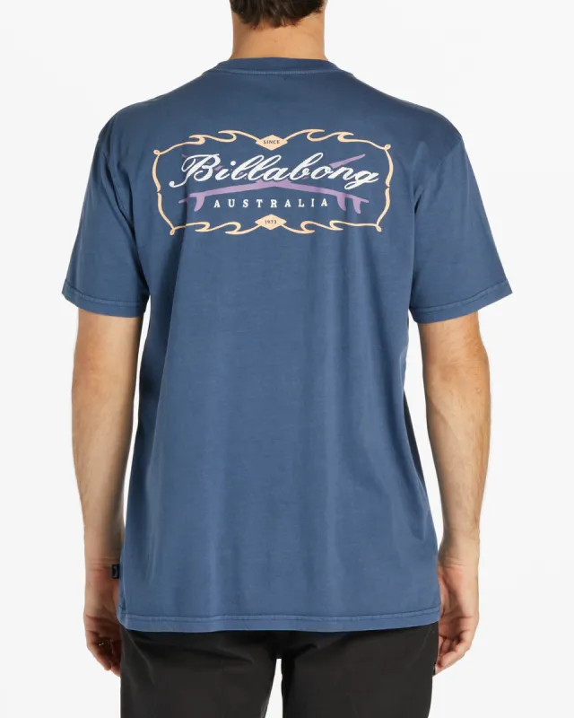 Crossboards Short Sleeve Wave Washed T-Shirt - Dark Blue sold by Billabong