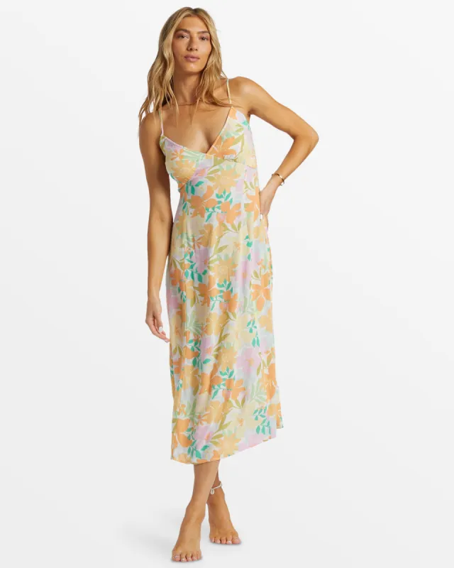 Summer Shine Midi Dress - Multi made by Billabong