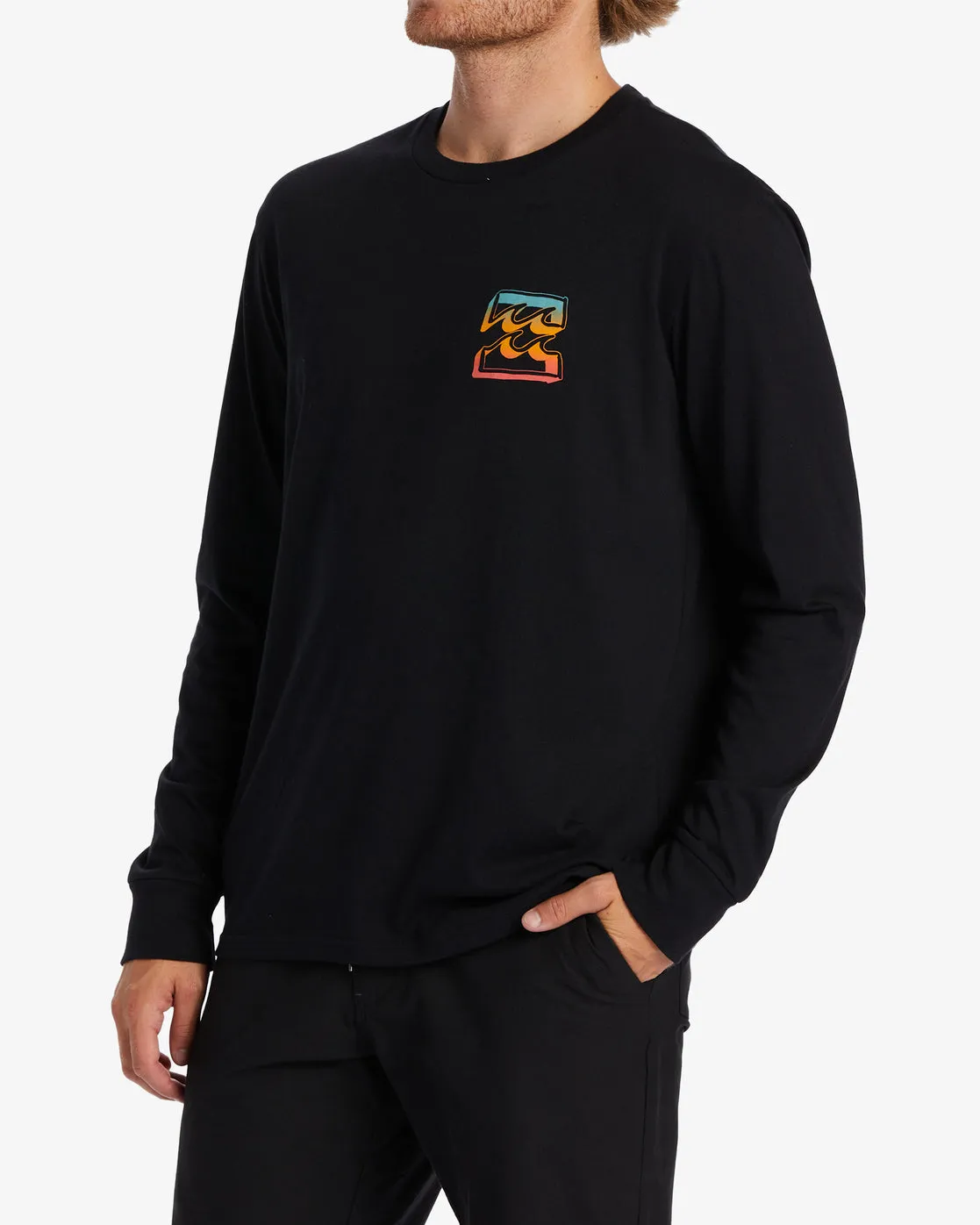 Crayon Wave Long Sleeve T-Shirt - Black sold by Billabong product image thumbnail 4