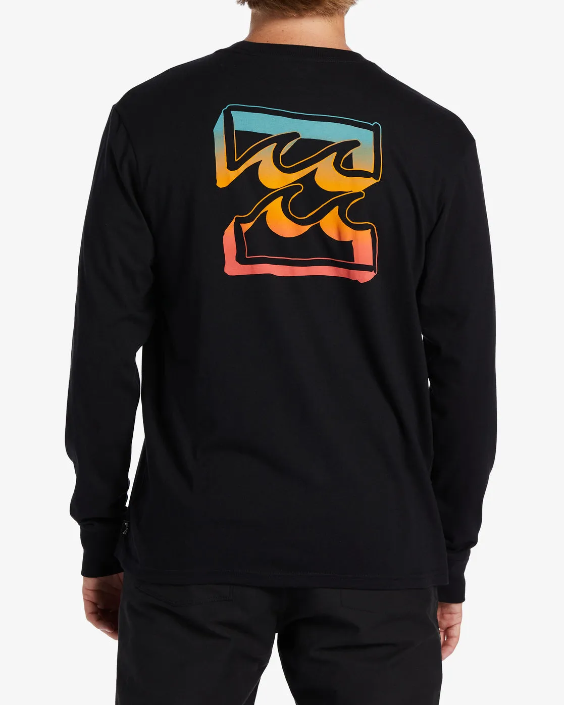 Crayon Wave Long Sleeve T-Shirt - Black sold by Billabong