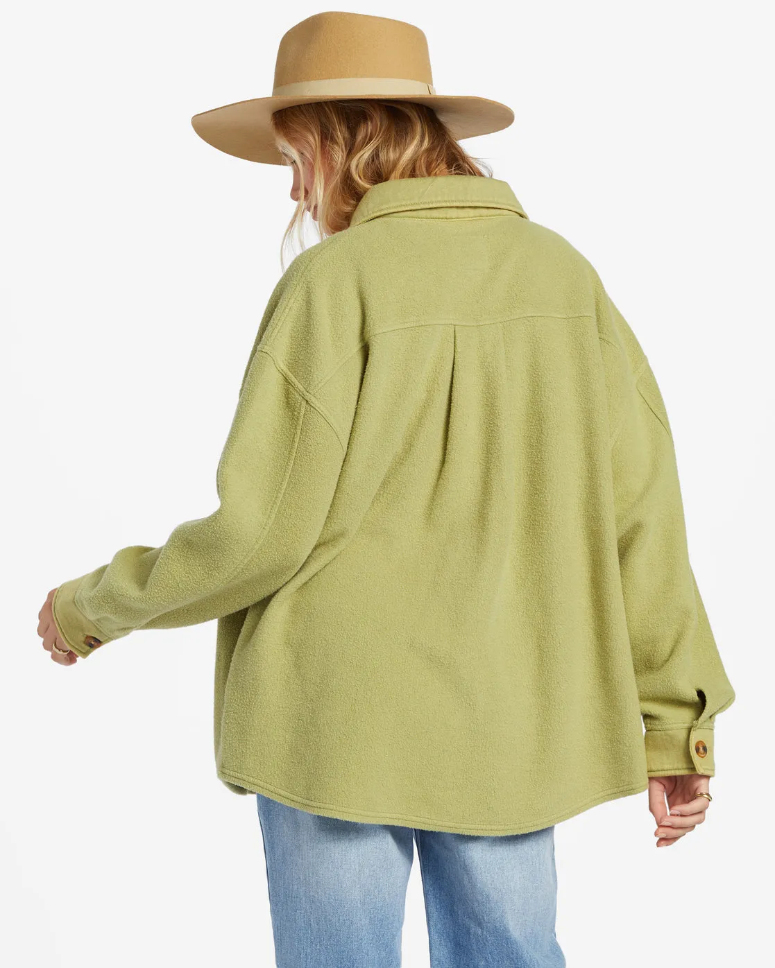Anytime Shacket Oversized Button-Through Jacket - Avocado sold by Billabong product image thumbnail 4