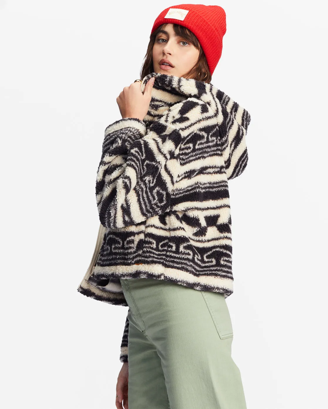 Marlowe Fleece Zip-Up Hooded Jacket - Off Black 1 sold by Billabong product image thumbnail 2