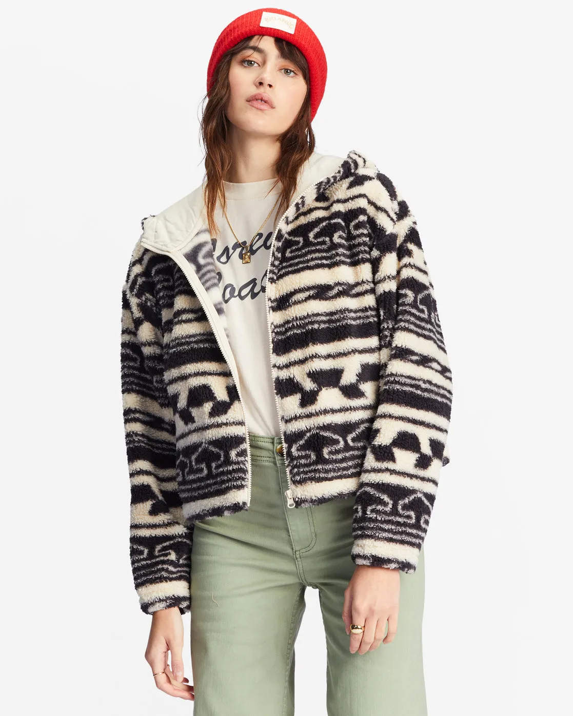 Marlowe Fleece Zip-Up Hooded Jacket - Off Black 1 sold by Billabong