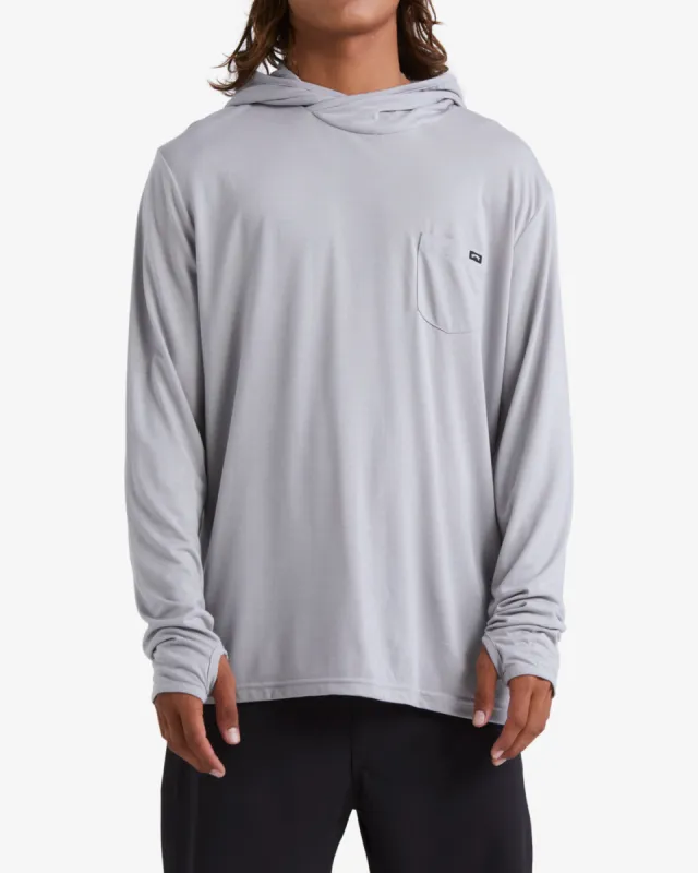 Eclipse Hooded Long Sleeve Surf T-Shirt - Alloy sold by Billabong