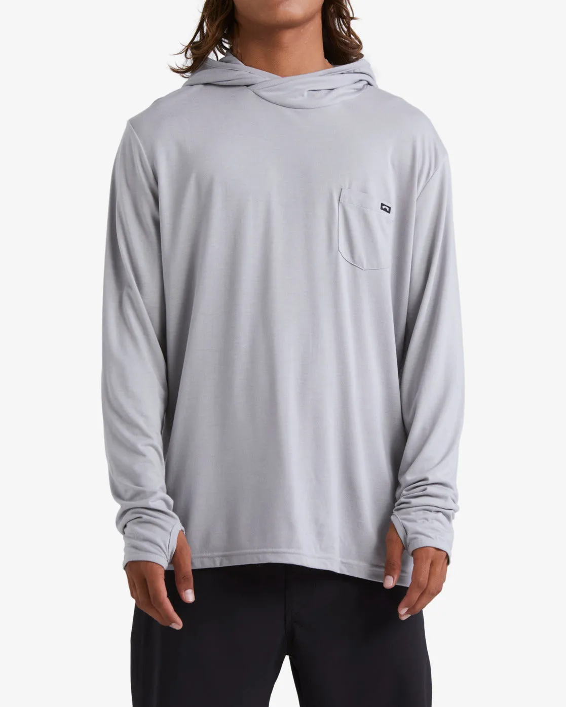Eclipse Hooded Long Sleeve Surf T-Shirt - Alloy sold by Billabong