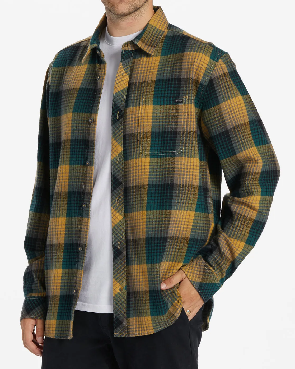 Coastline Flannel Long Sleeve Shirt - Gold sold by Billabong product image thumbnail 2