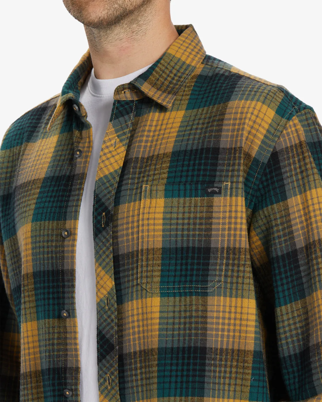 Coastline Flannel Long Sleeve Shirt - Gold sold by Billabong product image thumbnail 4