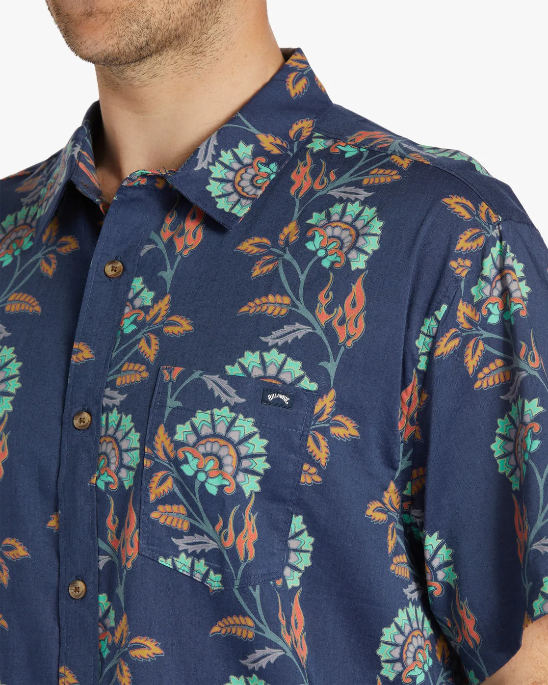 Sundays Short Sleeve Shirt - Dark Blue sold by Billabong product image thumbnail 4