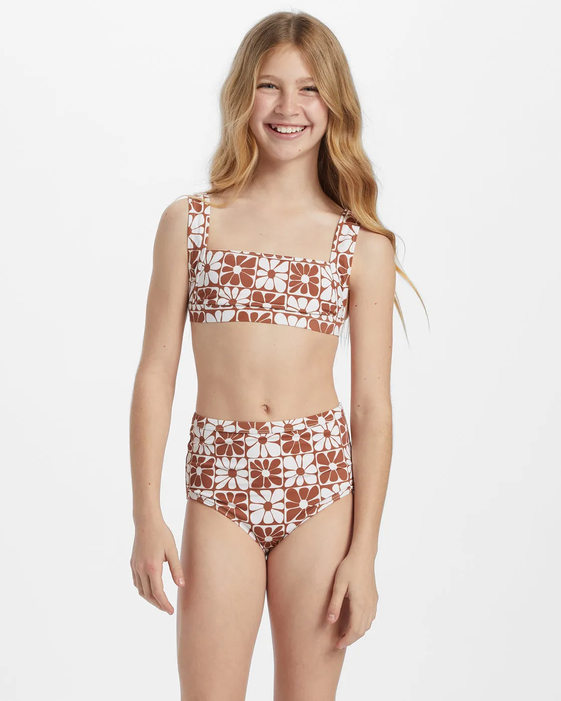 Girls A Flower For You Tank - Golden Brown sold by Billabong