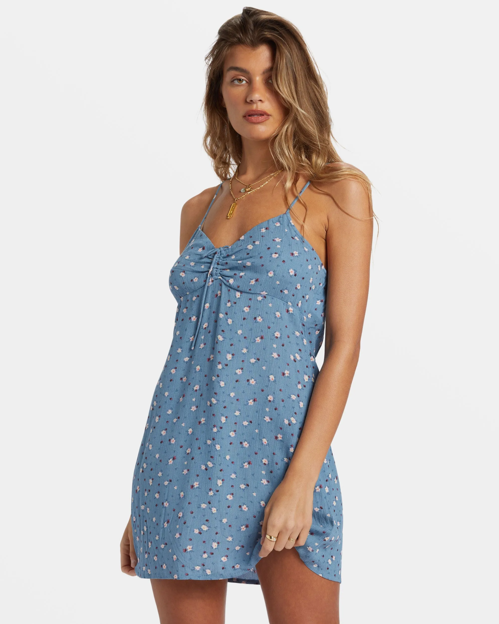Sun Chaser Mini Slip Dress - Blue Shadow sold by Billabong