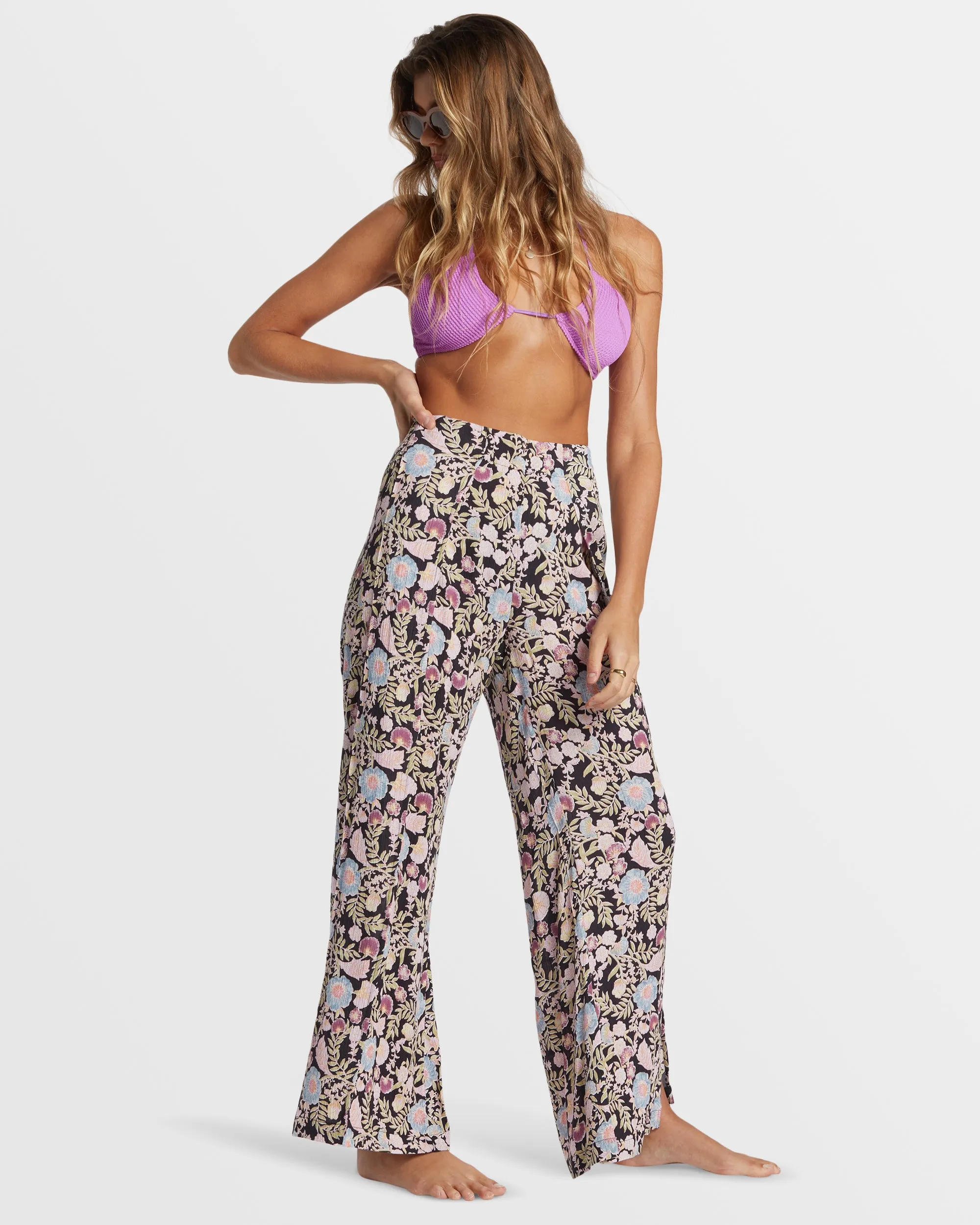 Split Spirit Floral Pants - Blackberry sold by Billabong product image thumbnail 3