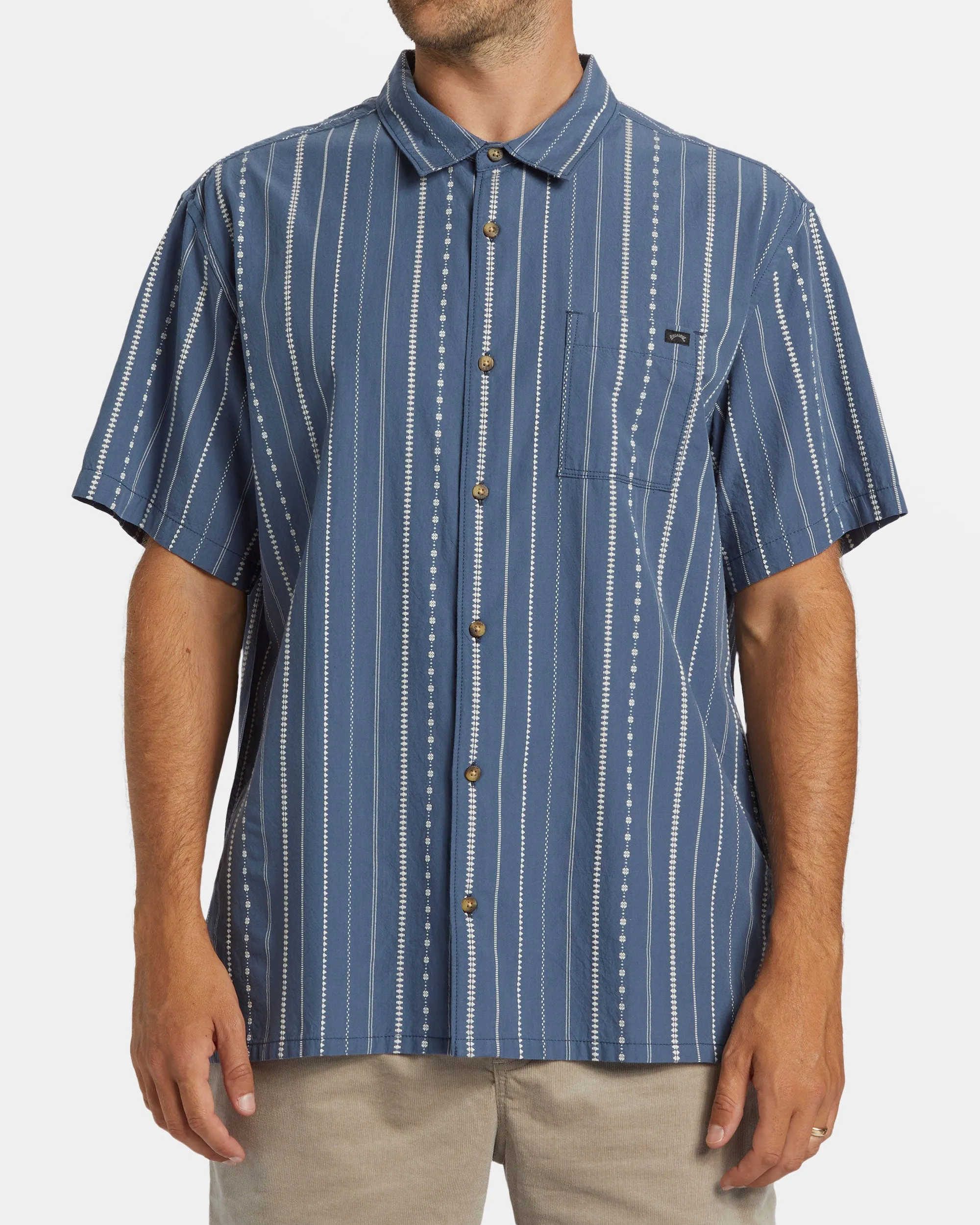 Sundays Jacquard Short Sleeve Shirt - Smoke Blue sold by Billabong product image thumbnail 2